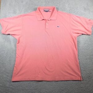 Vineyard Vines Men's Salmon Polo T-shirt Size XL Causual‎ Boating Golf Club